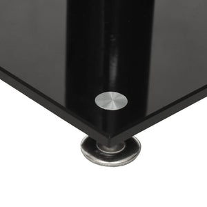 Lautsprecherständer Schwarz Hartglas 2er Set