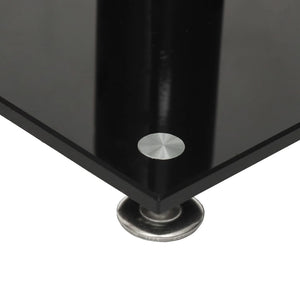 Lautsprecherständer Schwarz Hartglas 2er Set