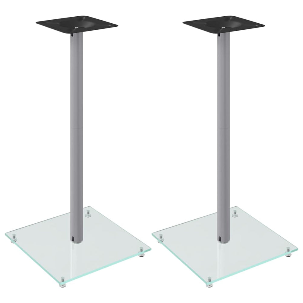 Lautsprecherständer, 2er Set, Silber
