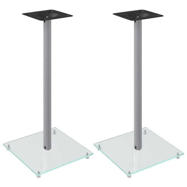 Lautsprecherständer, 2er Set, Silber