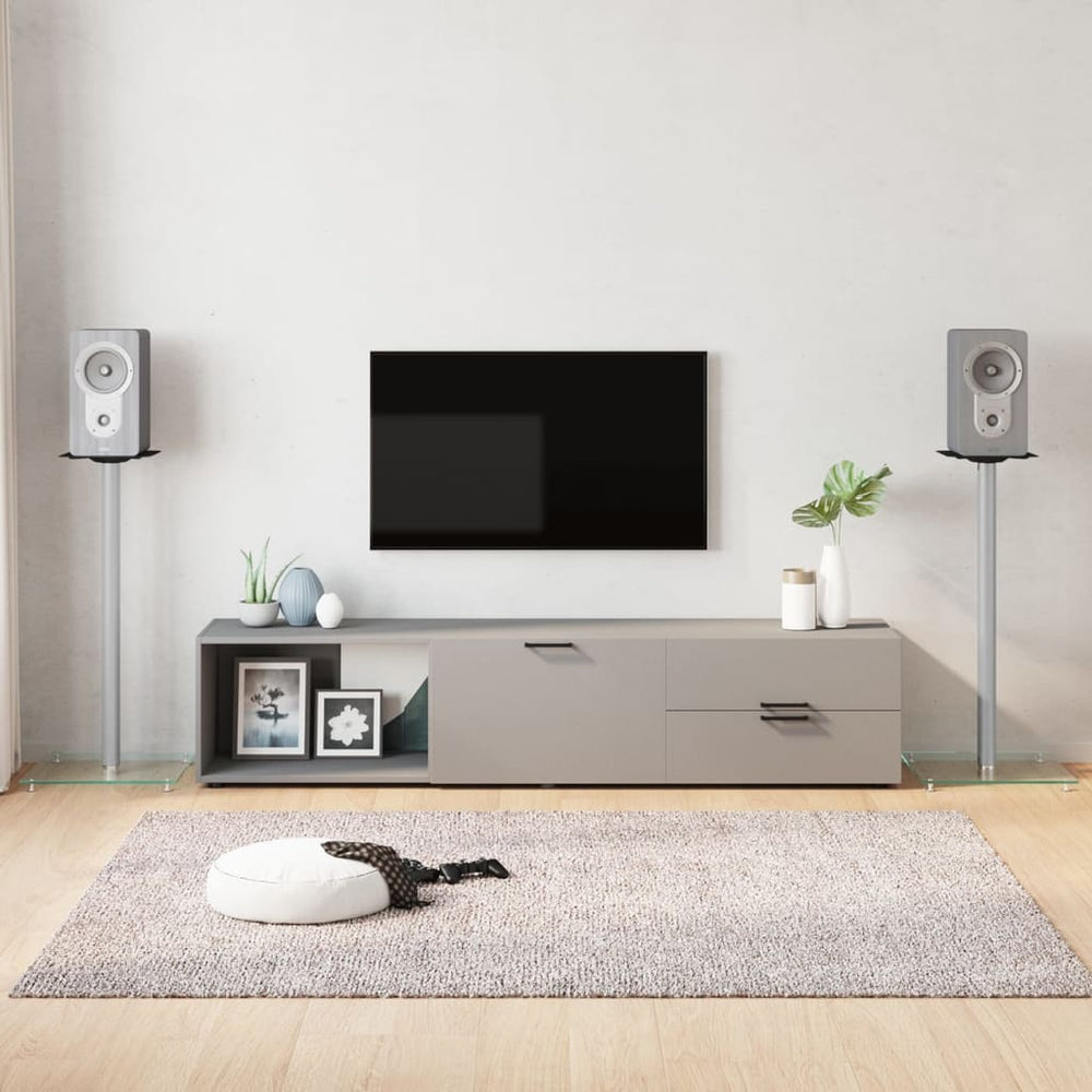 Lautsprecherständer, 2er Set, Silber