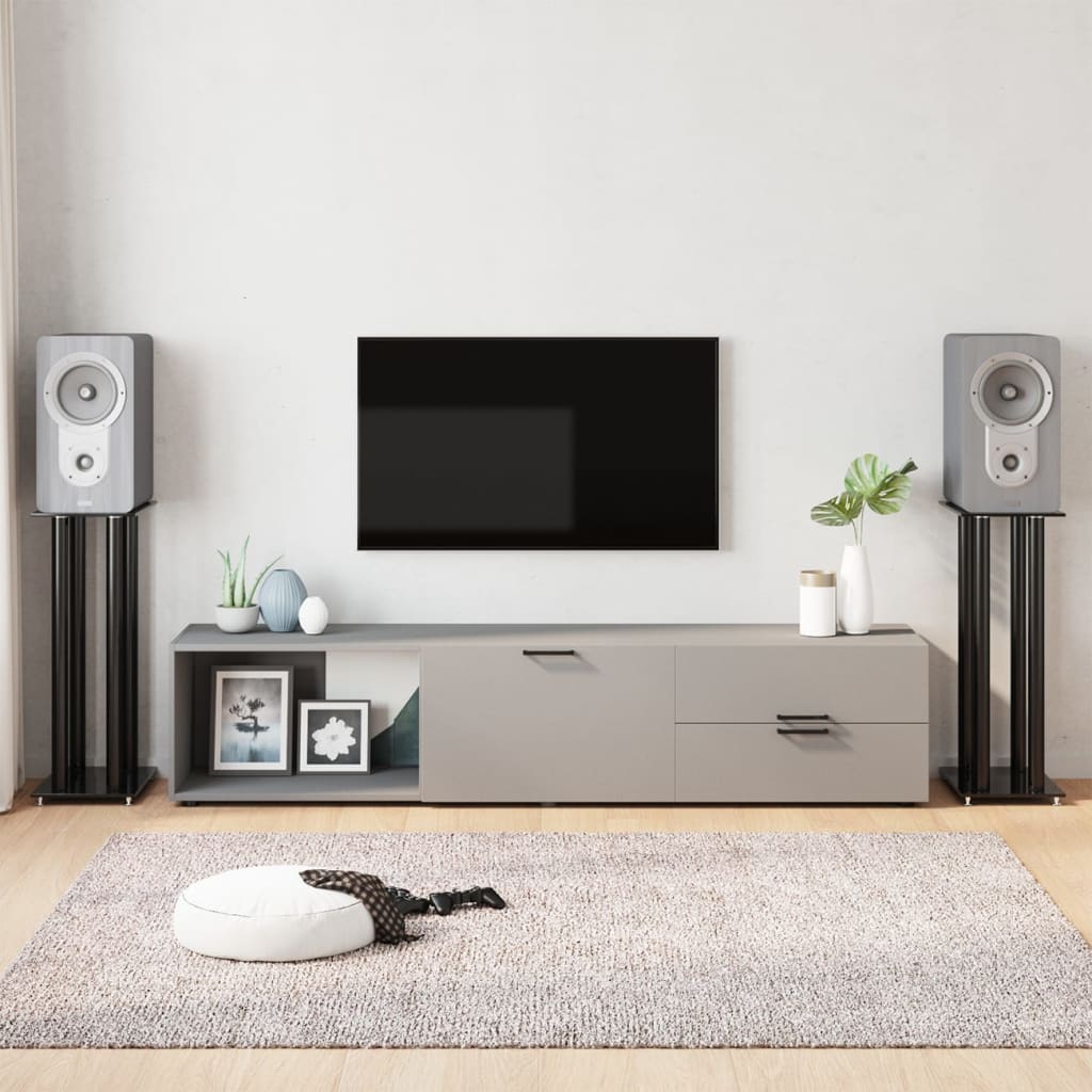 Lautsprecherständer, 2er Set, Schwarz