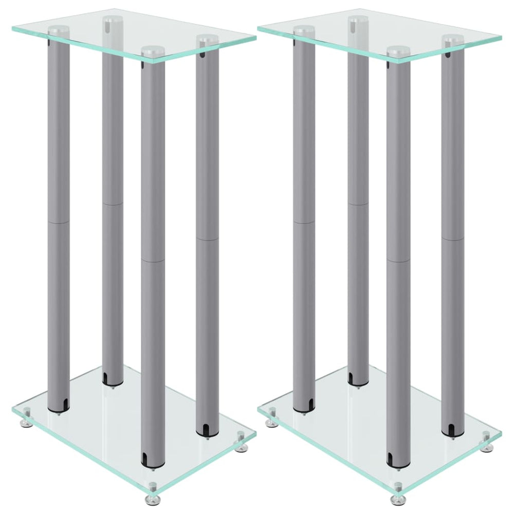 Lautsprecherständer, 2er Set, Silber
