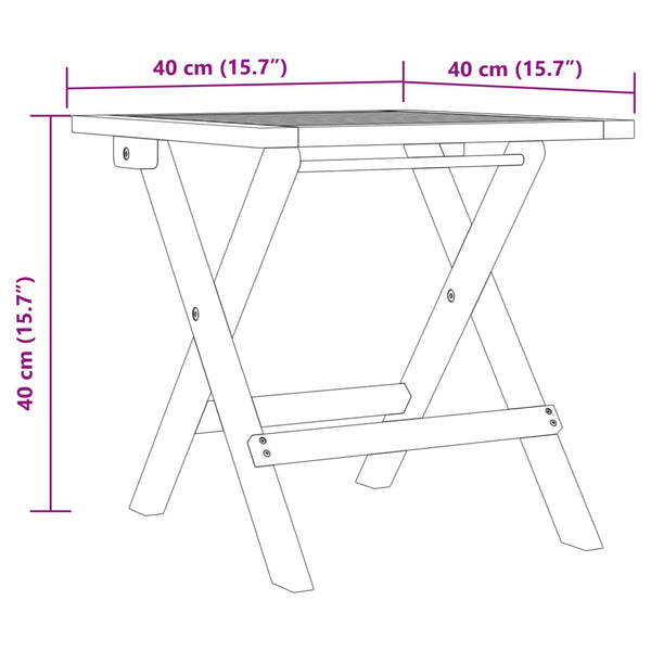 Sonnenliege mit Tisch aus Akazienholz Grau