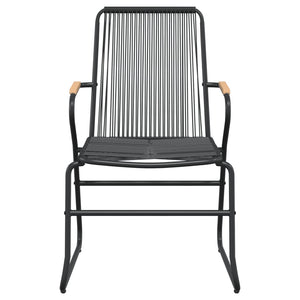 5-tlg. Garten-Essgruppe Schwarz PVC Rattan