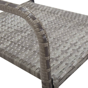 5-tlg. Garten-Essgruppe Grau Poly Rattan
