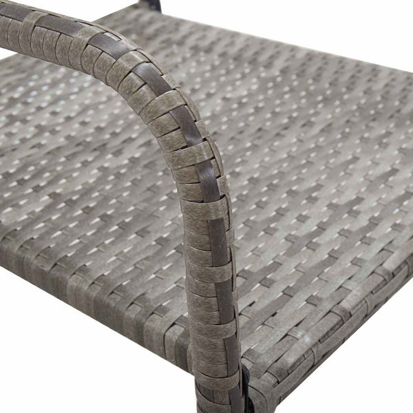 7-tlg. Garten-Essgruppe Grau Poly Rattan