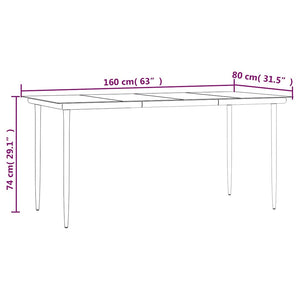 7-tlg. Garten-Essgruppe Grau Poly Rattan