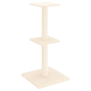 Kratzbaum mit Sisal-Kratzsäulen Creme 73 cm