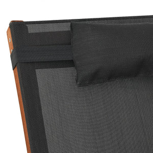 Grauer Schaukelstuhl aus Textilene & Pappelholz