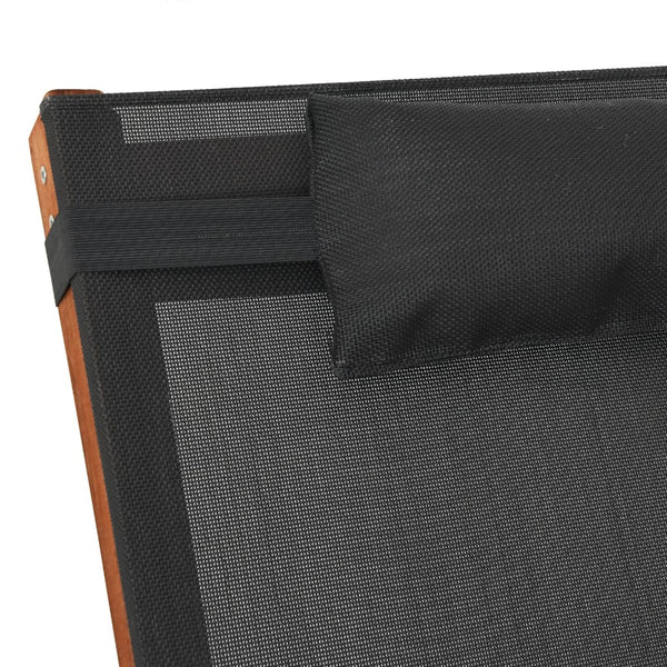 Grauer Schaukelstuhl aus Textilene & Pappelholz