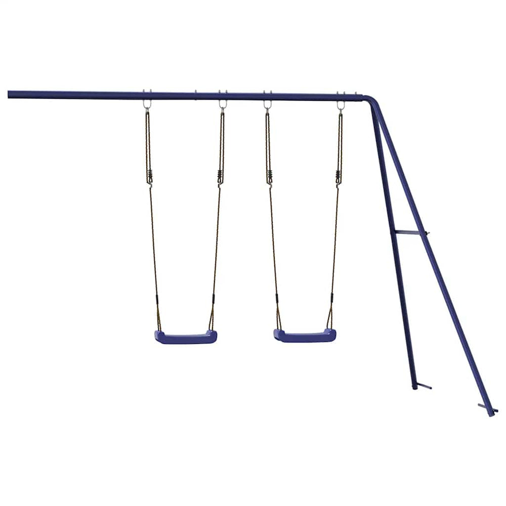 vidaXL Balançoires pour enfants 2 pcs Bleu 265x185x188 cm Polypropylène