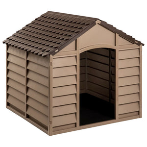 Braune Polypropylen-Hundehütte 86x84x82 cm