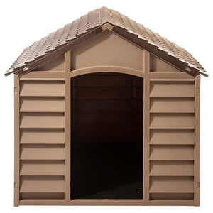 Braune Polypropylen-Hundehütte 86x84x82 cm