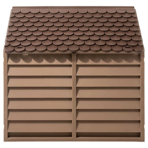 Braune Polypropylen-Hundehütte 86x84x82 cm