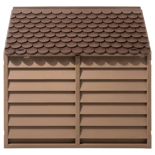 Braune Polypropylen-Hundehütte 86x84x82 cm