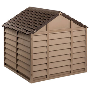 Braune Polypropylen-Hundehütte 86x84x82 cm