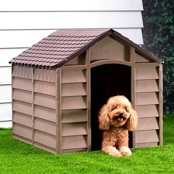 Braune Polypropylen-Hundehütte 86x84x82 cm