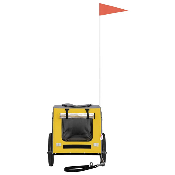Hunde Fahrradanhänger Gelb & Grau