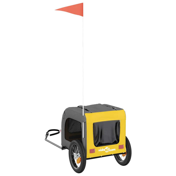 Hunde Fahrradanhänger Gelb & Grau
