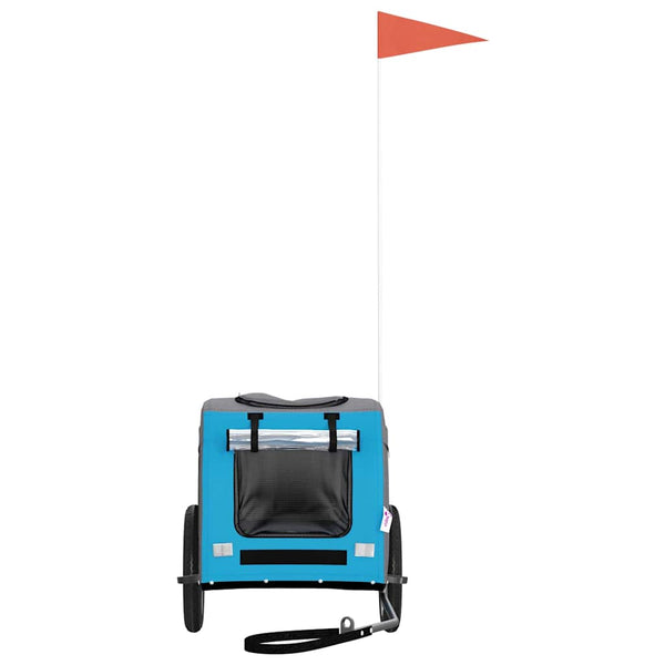 Hunde-Fahrradanhänger Blau & Grau