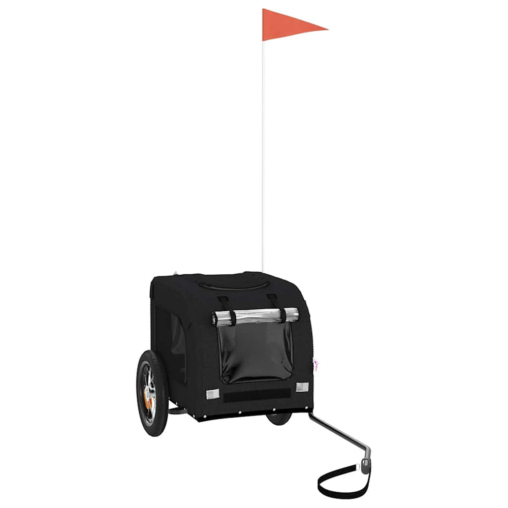 Schwarzer Hunde-Fahrradanhänger