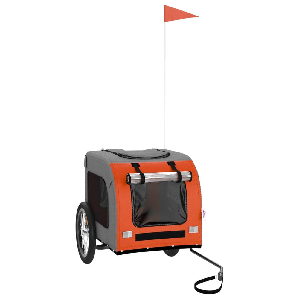 Hunde Fahrradanhänger - Orange & Grau