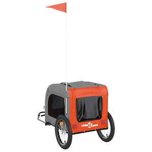 Hunde Fahrradanhänger - Orange & Grau