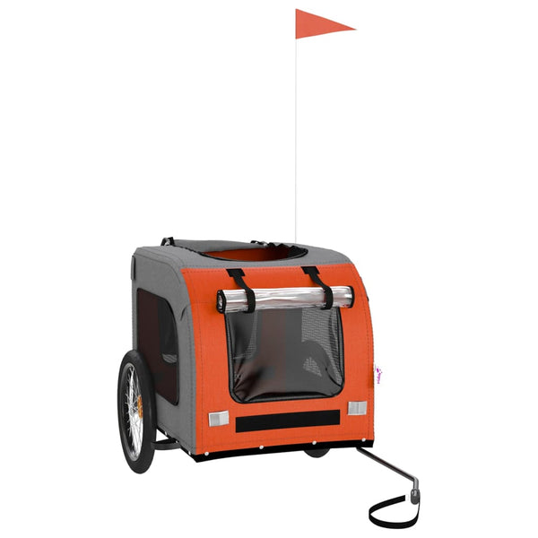 Hunde Fahrradanhänger - Orange & Grau
