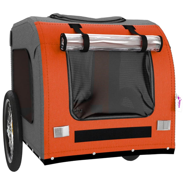 Hunde Fahrradanhänger - Orange & Grau