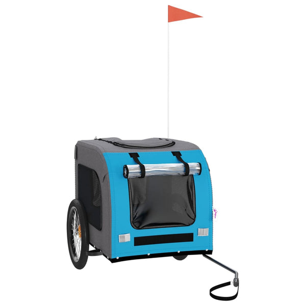 Hunde Fahrradanhänger Blau & Grau