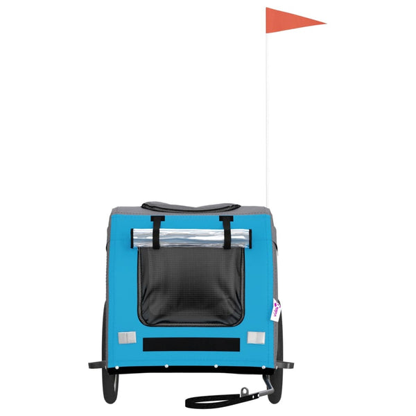 Hunde Fahrradanhänger Blau & Grau