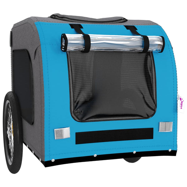 Hunde Fahrradanhänger Blau & Grau
