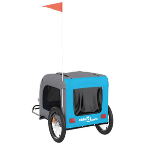 Hunde Fahrradanhänger Blau & Grau