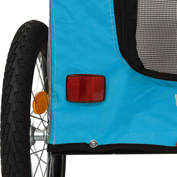 Hunde Fahrradanhänger Blau & Grau