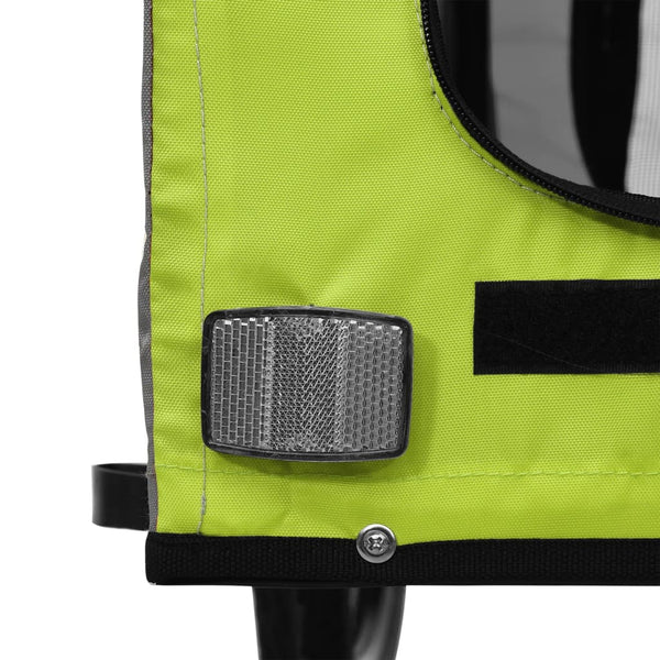 Hunde-Fahrradanhänger Grün und Schwarz