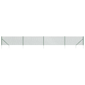 Maschendrahtzaun mit Bodenhülsen Grün 1x10 m