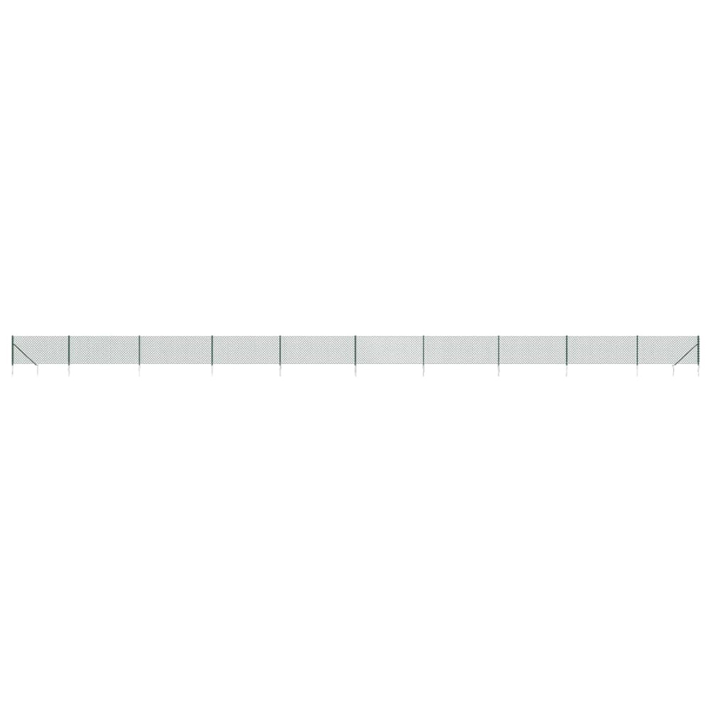 Maschendrahtzaun mit Bodenhülsen Grün 1,1x25 m