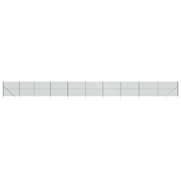 Maschendrahtzaun mit Bodenhülsen Grün 1,6x25 m