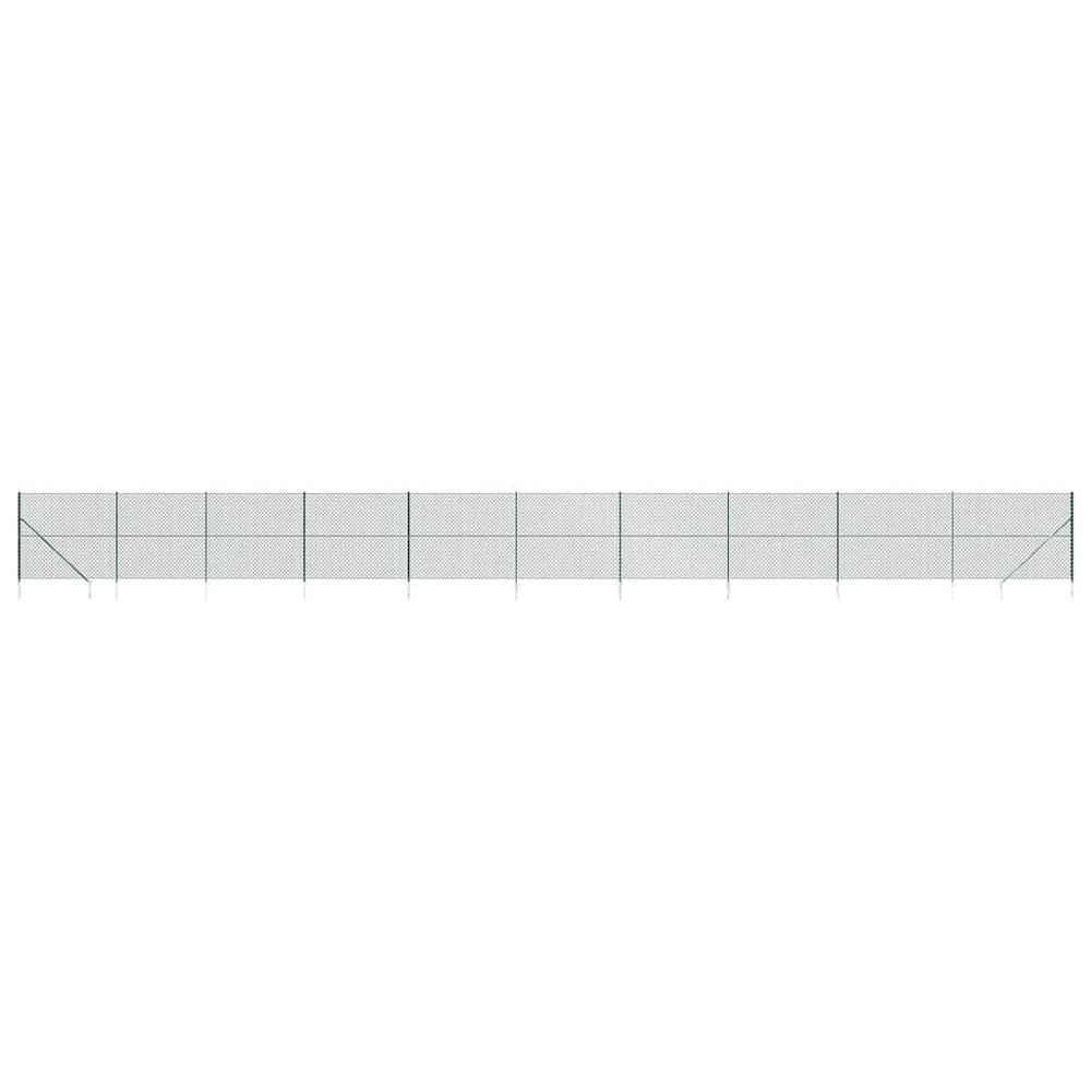Maschendrahtzaun mit Bodenhülsen Grün 1,8x25 m