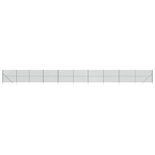 Maschendrahtzaun mit Bodenhülsen Grün 2,2x25 m