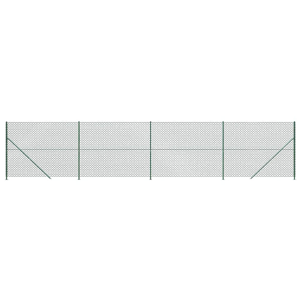 Maschendrahtzaun mit Bodenflansch Grün 1,4x10 m