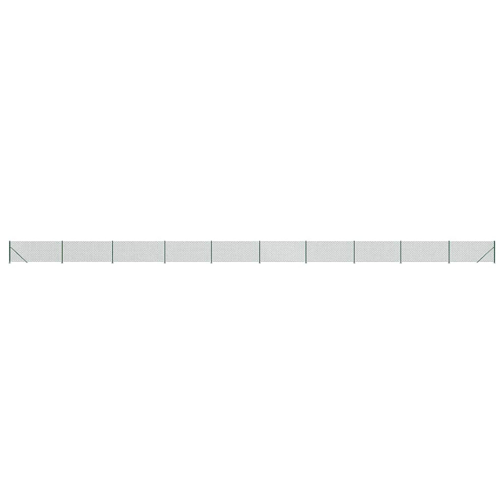 Maschendrahtzaun mit Bodenflansch Grün 1,1x25 m