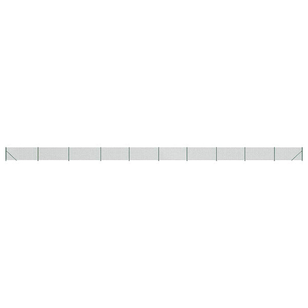 Maschendrahtzaun mit Bodenflansch Grün 1,1x25 m