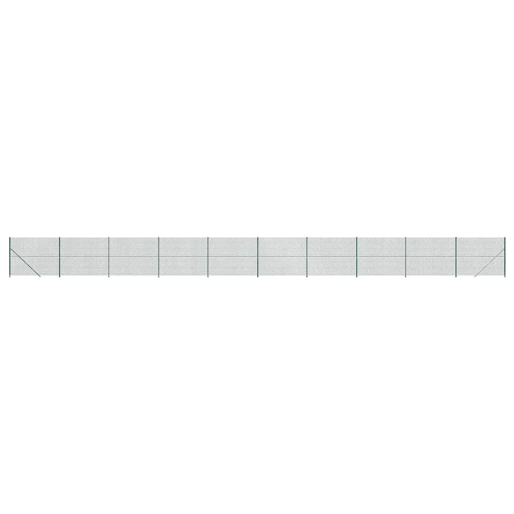 Maschendrahtzaun mit Bodenflansch Grün 1,4x25 m