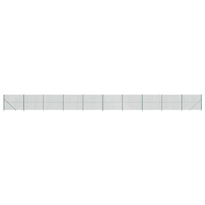 Maschendrahtzaun mit Bodenflansch Grün 1,4x25 m
