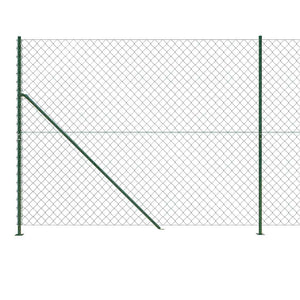 Maschendrahtzaun mit Bodenflansch Grün 1,4x25 m