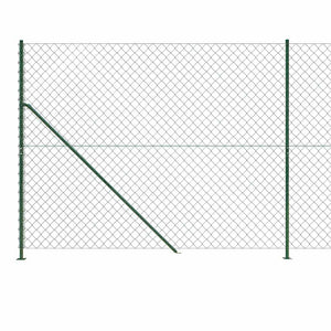 Maschendrahtzaun mit Bodenflansch Grün 1,8x25 m