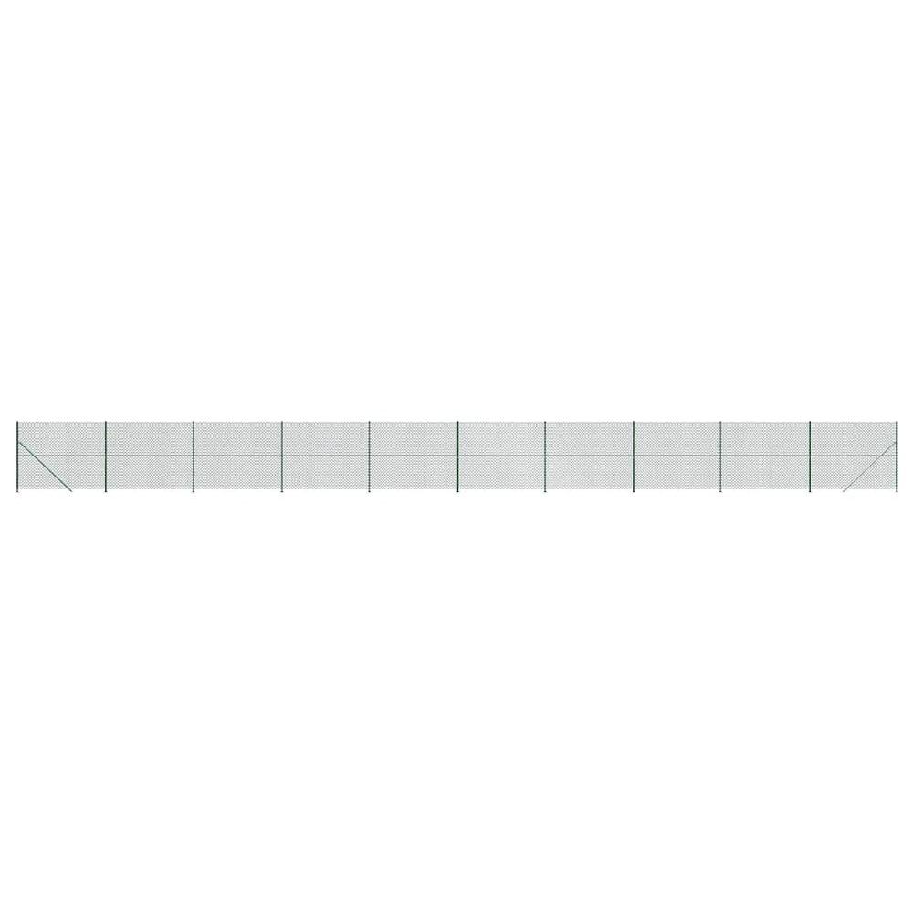 Maschendrahtzaun mit Bodenflansch Grün 2,2x25 m