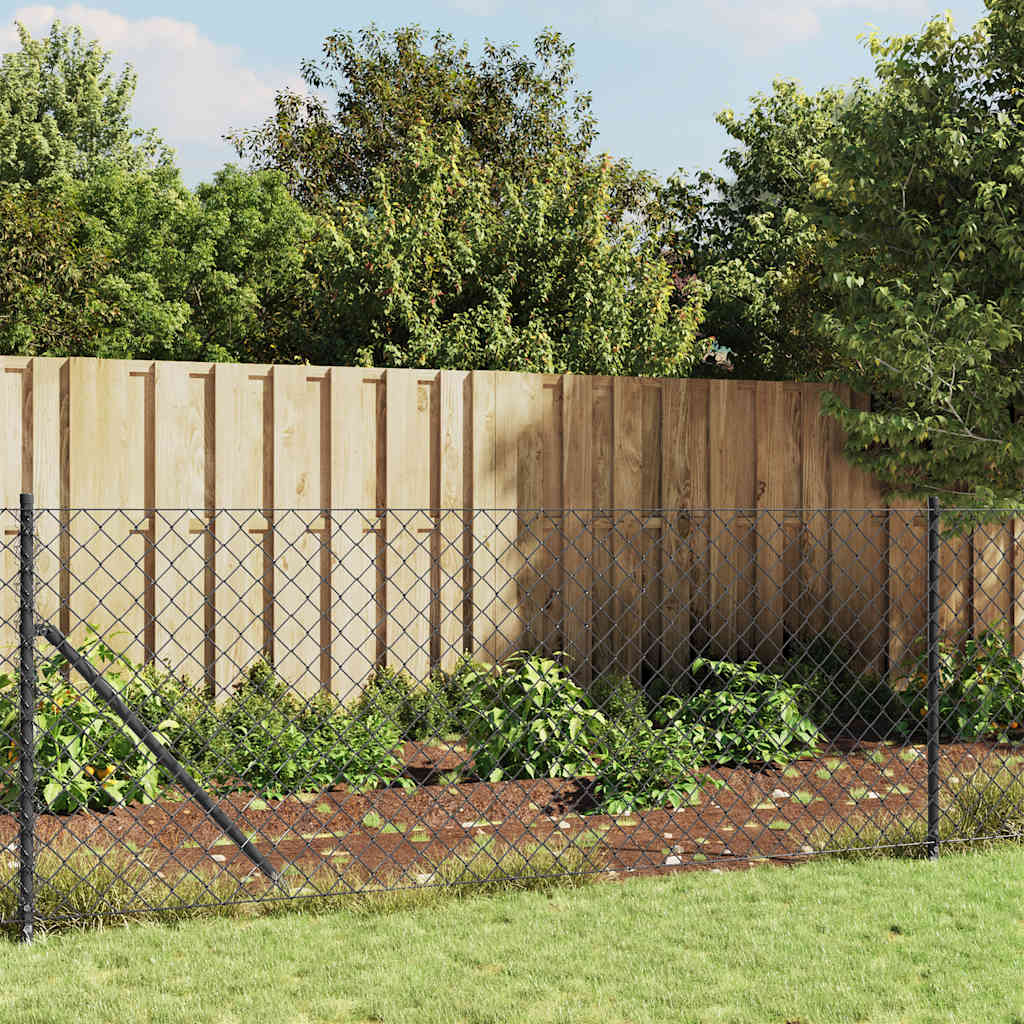 Maschendrahtzaun Anthrazit 1x10 m